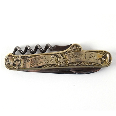 American Brewing Pre-Proh FACTORY SCENE Pocket Knife EXCELLENT