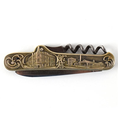 American Brewing Pre-Proh FACTORY SCENE Pocket Knife EXCELLENT