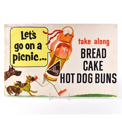 Blatz Beer 1950s 2-Sided Cardboard Signs LETS GO ON A PICNIC SET OF 3