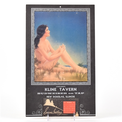 Budweiser Kline Tavern 1942 Pin Up Calendar