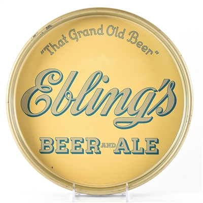 Eblings Beer and Ale 1940s Serving Tray