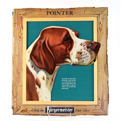 Burgermeister Beer 1950s Die Cut Cardboard Dog Signs Set of 4 NOS In Original Packaging