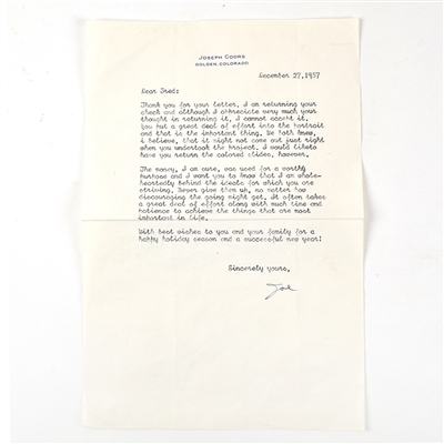 Ceramic Sculptures of Joseph Coors Jr 1st State Proofs 1956-57 With Artist Correspondence