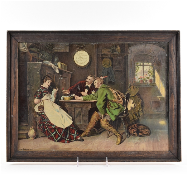 Duesseldorfer Gold Medal Beer Pre-Prohibition Litho On Faux Canvas