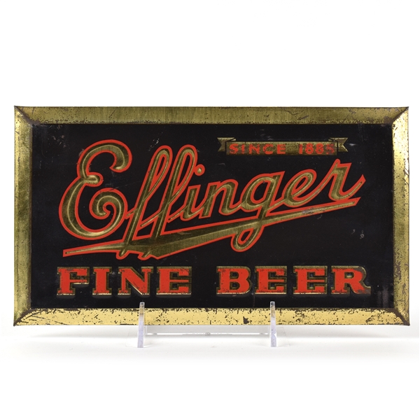 Effinger Fine Beer 1930s Tin-Over-Cardboard Sign SCARCE