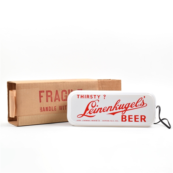 Leinenkugels Beer 1950s Illuminated Sign NOS IN ORIGINAL BOX RARE