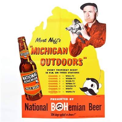 National Bohemian MICHIGAN OUTDOORS 1950s TV Promo Poster
