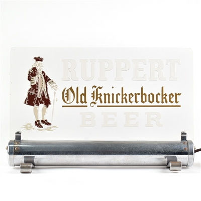Ruppert Old Knickerbocker Beer Illuminated Glass Sign SHARP