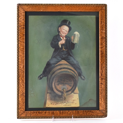 Schoenhofen Brewing Pre-Prohibition Lithograph EDELWEISS SCARCE