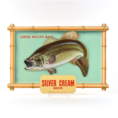 Silver Cream Beer Die Cut Cardboard Fish Signs Set of 4 NOS In Original Packaging