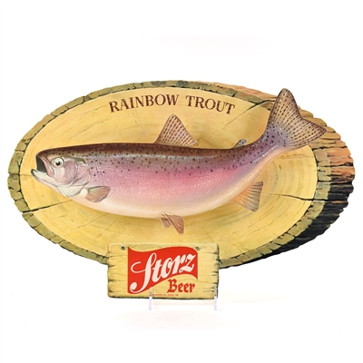 Storz 1950s Die Cut Cardboard Fish Signs Set of 3 NOS In Original Packaging