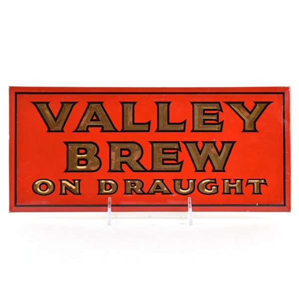 Valley Brew On Draught 1930s Tin-Over-Cardboard Sign CRISP