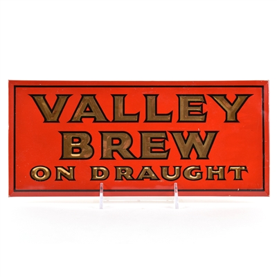 Valley Brew On Draught 1930s Tin-Over-Cardboard Sign CRISP