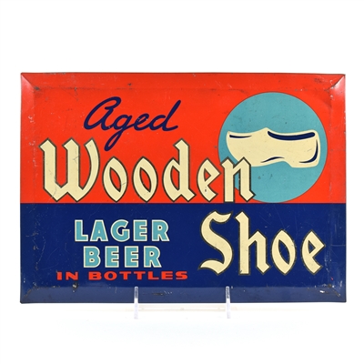 Wooden Shoe Lager Beer 1930s Tin-Over-Cardboard Sign RARE