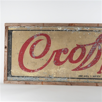 Croft Ale Large Tin Sign Boston RARE