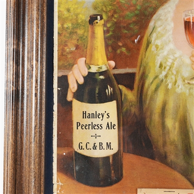 Hanleys Peerless Ale G Costanzo B Mariano Café Chromolithograph 1915 Calendar