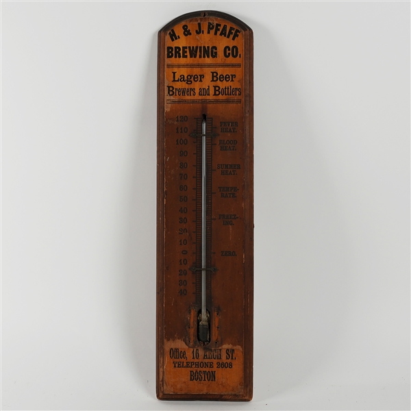 H J Pfaff Brewing Lager Beer Pre-Pro Thermometer RARE