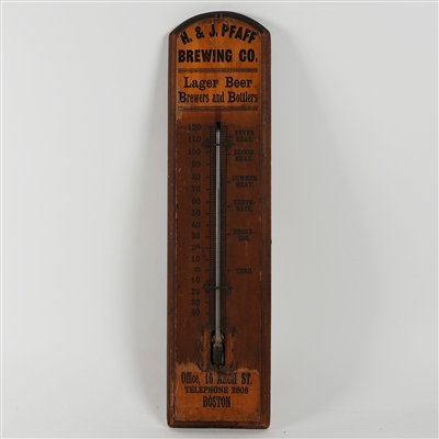 H J Pfaff Brewing Lager Beer Pre-Pro Thermometer RARE