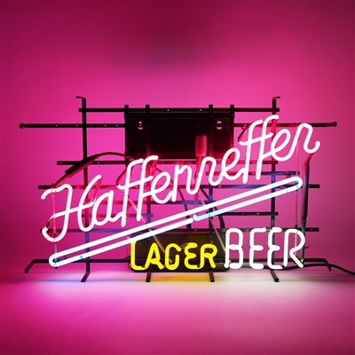 Haffenreffer Lager Beer Neon Sign RARE MINTY
