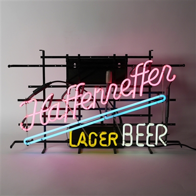 Haffenreffer Lager Beer Neon Sign RARE MINTY