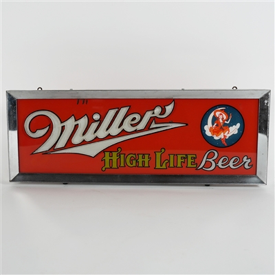 Miller High Life Beer Girl On Moon Illuminated ROG Sign STUNNING
