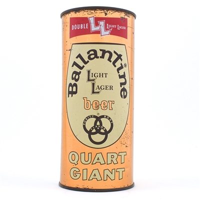 Ballantine Light Lager Beer Quart Flat Top DOUBLE LL 237-4 RARE
