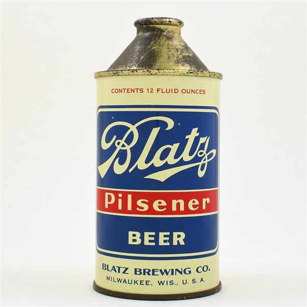 Blatz Pilsener Beer Cone Top 153-28 NEAR MINT