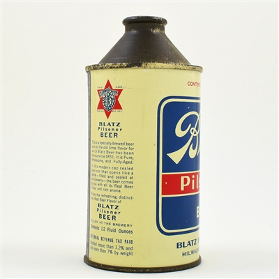 Blatz Pilsener Beer Cone Top 153-28 NEAR MINT