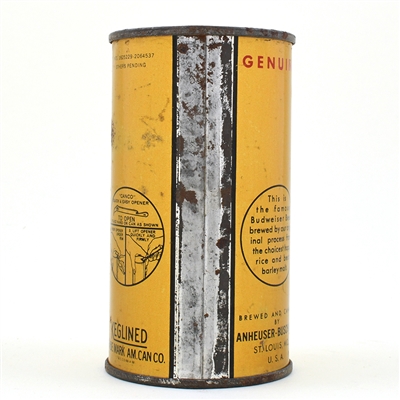 Budweiser Beer Instructional Flat Top 68A X CODE 43-35 OI 142