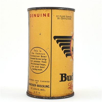 Budweiser Beer Instructional Flat Top WITHDRAWN FREE 83A D CODE 43-39 OI UNLISTED
