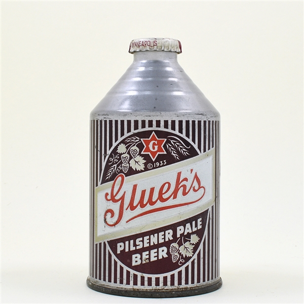 Glueks Beer Crowntainer PALE GOLD CNMT STATEMENT UNLISTED