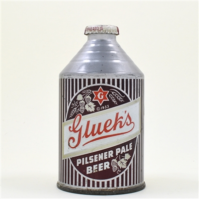Glueks Beer Crowntainer PALE GOLD CNMT STATEMENT UNLISTED
