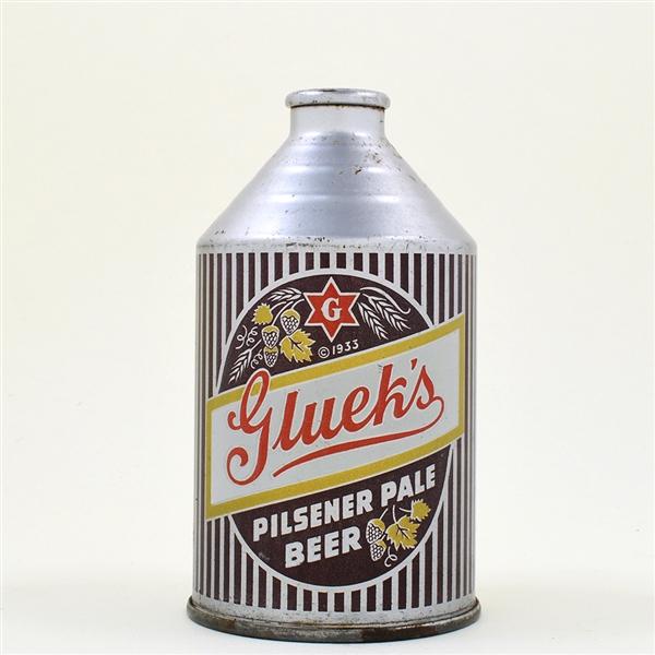 Glueks Beer Crowntainer RICH GOLD CNMT STATEMENT UNLISTED