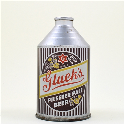 Glueks Beer Crowntainer RICH GOLD CNMT STATEMENT UNLISTED