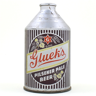 Glueks Beer Crowntainer RICH GOLD CNMT STATEMENT UNLISTED