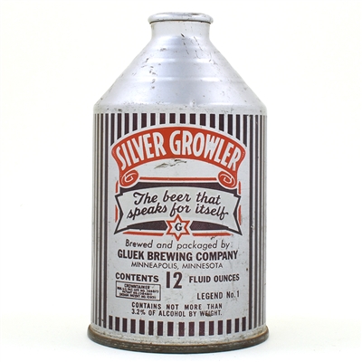 Glueks Beer Crowntainer RICH GOLD CNMT STATEMENT UNLISTED