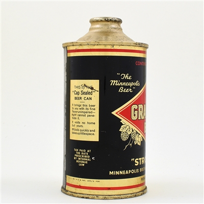 Grain Belt STRONG Beer Cone Top 166-29 EXCEPTIONAL