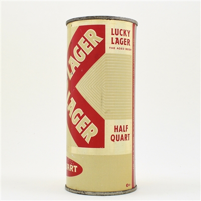 Lucky Lager Beer 16 Ounce Flat Top SAN FRANCISCO 232-11 BRILLIANT
