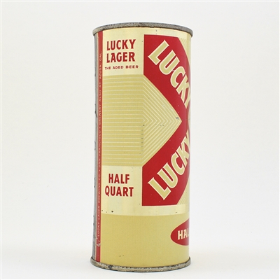 Lucky Lager Beer 16 Ounce Flat Top SAN FRANCISCO 232-11 BRILLIANT