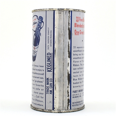 Pabst Blue Ribbon Beer Flat Top GRAY SIDE PANELS WITHDRAWN FREE UNLISTED
