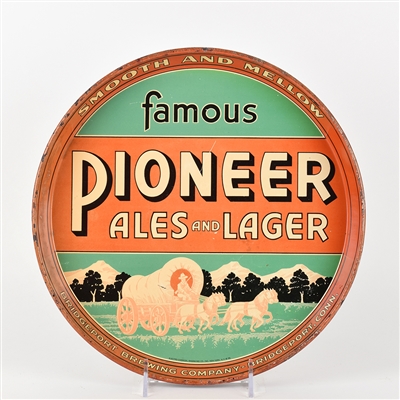 Pioneer Ales and Lager 1930s Serving Tray GREEN RED