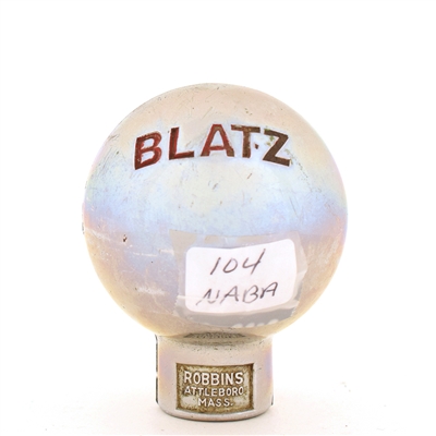 Blatz 1940s 2-Sided Chrome Ball Tap Knob