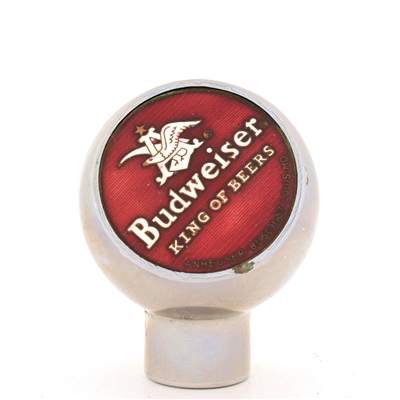 Budweiser King Of Beers 1940s 2-Sided Chrome Ball Tap Knob