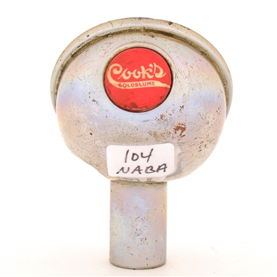 Cooks Goldblume Beer 1940s 2-Sided Chrome Tap Knob