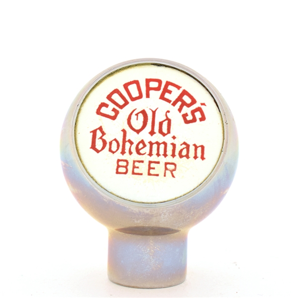 Coopers Old Bohemian Beer 1940s Chrome Ball Tap Knob