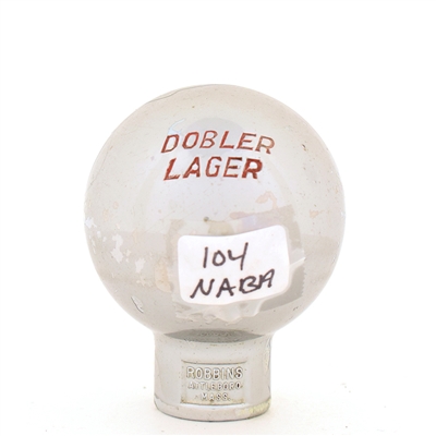 Dobler Lager 1950s 2-Sided Enameled Chrome Ball Tap Knob