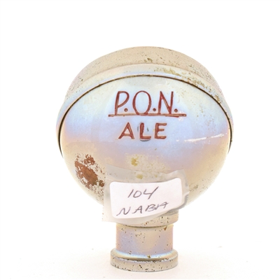 Feigenspan PON Ale 1940s 2-Sided Chrome Ball Tap Knob