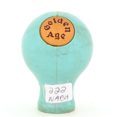 Golden Age Beer 1930s 2-Sided Ball Tap Knob PALE BLUE