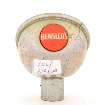 Hensler Light Beer 2-Sided 1950s Chrome Tap Knob