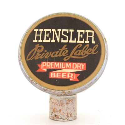 Hensler Private Label Beer 1950s Chrome Tap Knob